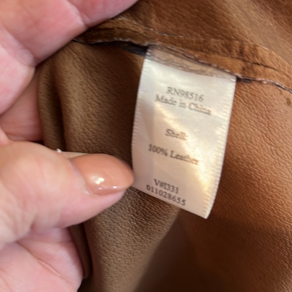 Coldwater Creek EUC Size L Brown Leather Suede Jacket Coat (0233) - Picture 6 of 9